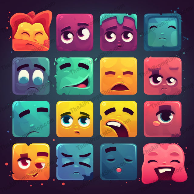 AI Midjourney Prompt for Colorful Mindful Faces