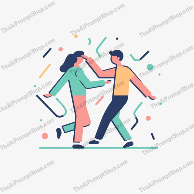 AI Midjourney Prompt for Dancing Couple Icon