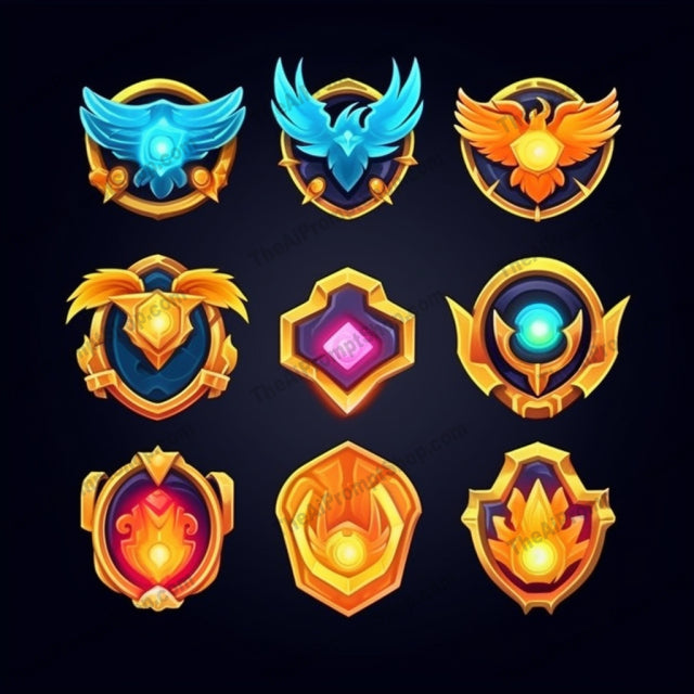 AI Midjourney Prompt for Animated Fantasy Badges