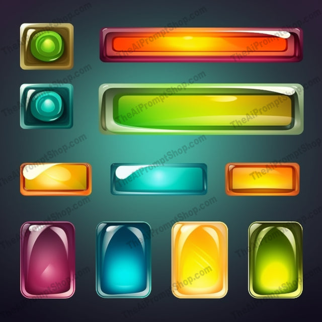 AI Midjourney Prompt for Colorful Glass Elements