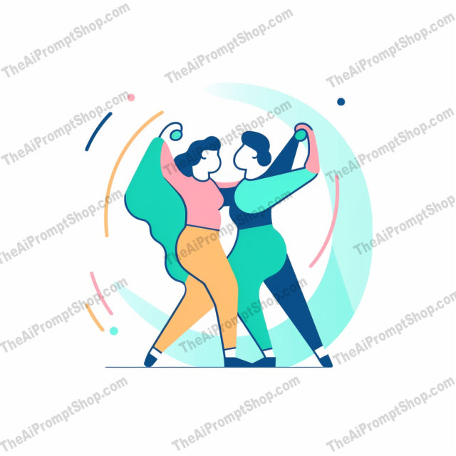 AI Midjourney Prompt for Dancing Couple Icon