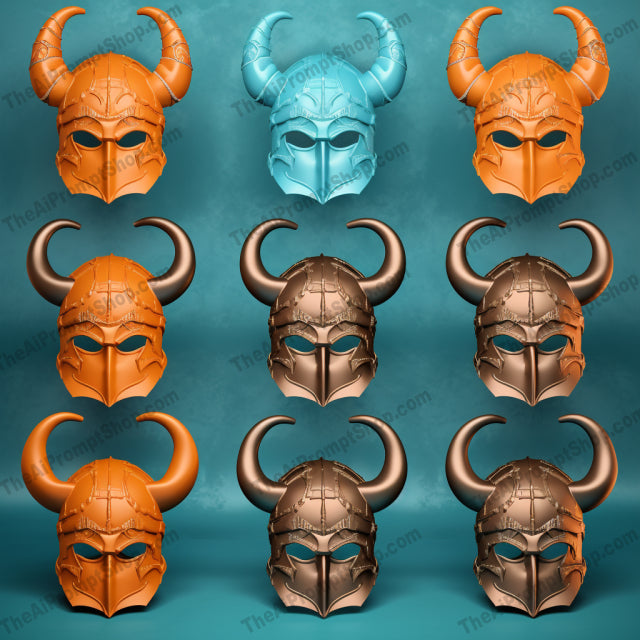 AI Midjourney Prompt for Viking Horned Helmets