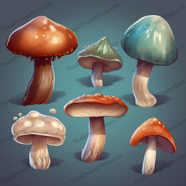 AI Midjourney Prompt for Playful Mushroom Gardens