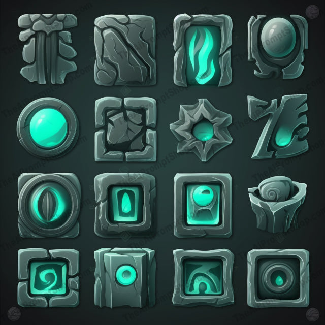 AI Midjourney Prompt for Wrought Iron Icon Set