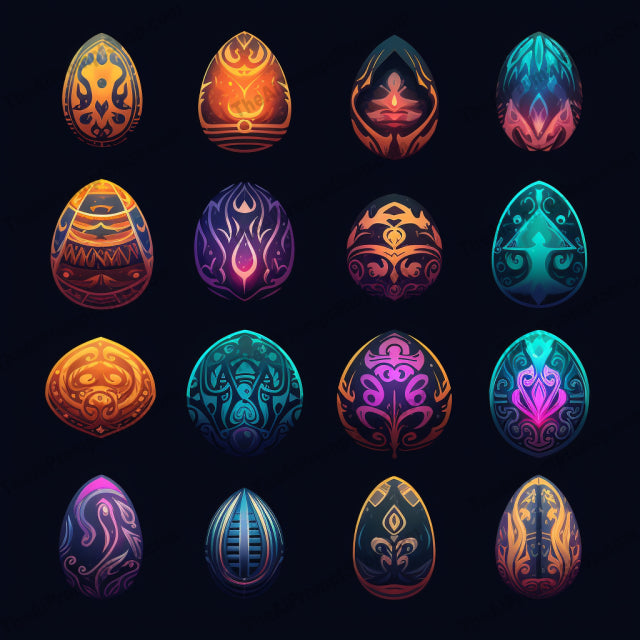 AI Midjourney Prompt for Enchanting Easter Egg Icons