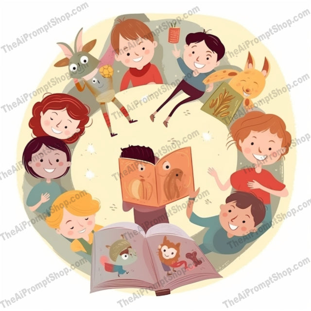 AI Midjourney Prompt for C71 - Storybook Illustrations - Whimsical Children's Books