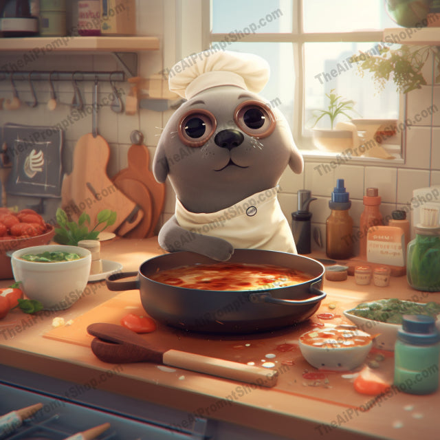 AI Midjourney Prompt for Adorable Chef Animation