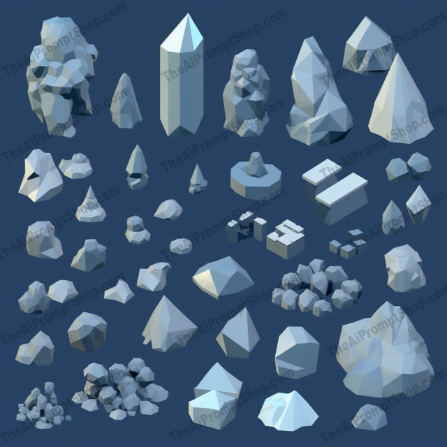 AI Midjourney Prompt for Poly Stone Poses