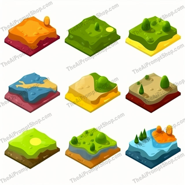 AI Midjourney Prompt for Isometric Land Surface Art