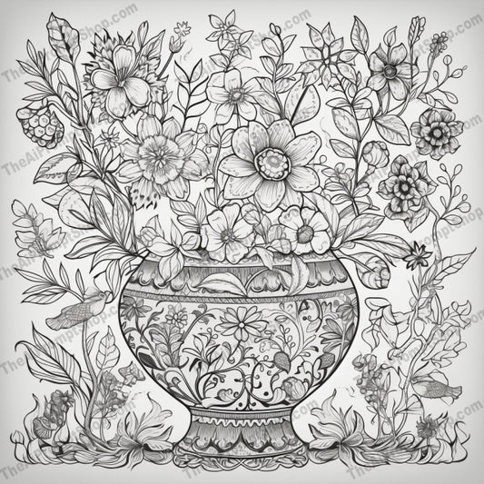 AI Midjourney Prompt for Coloring Pages - 2369