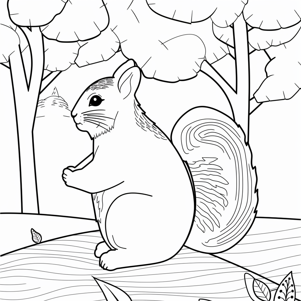 AI Midjourney Prompt for Coloring Page - Bold Farm Animal Coloring