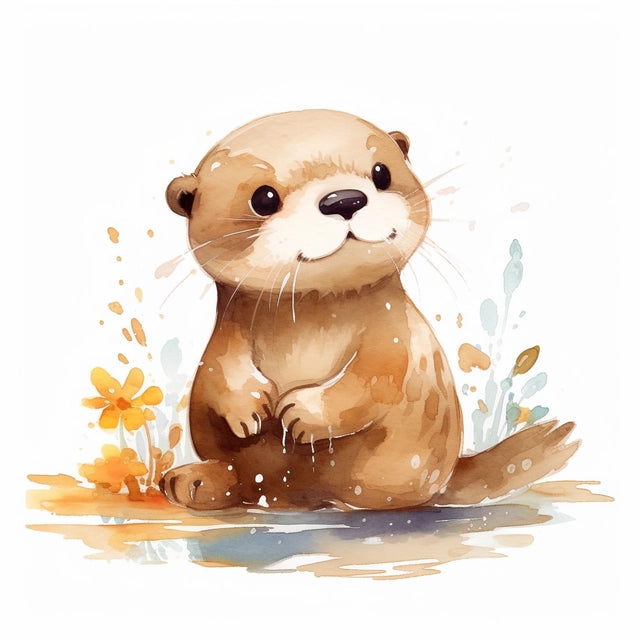 AI Midjourney Prompt for Kawaii Animal Watercolor