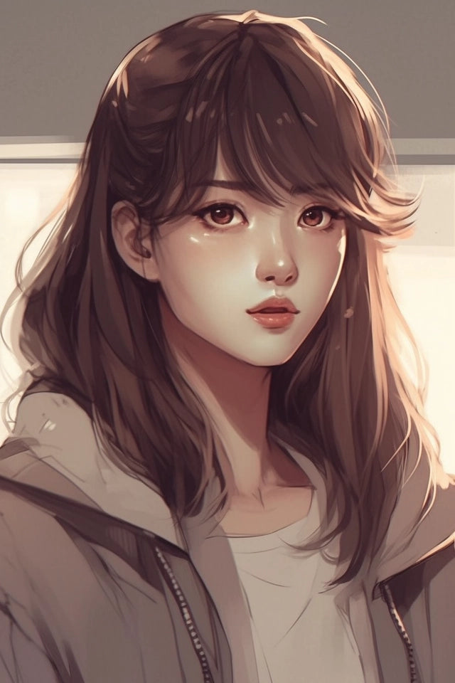 AI Midjourney Prompt for Cute Korean Webtoon Girl