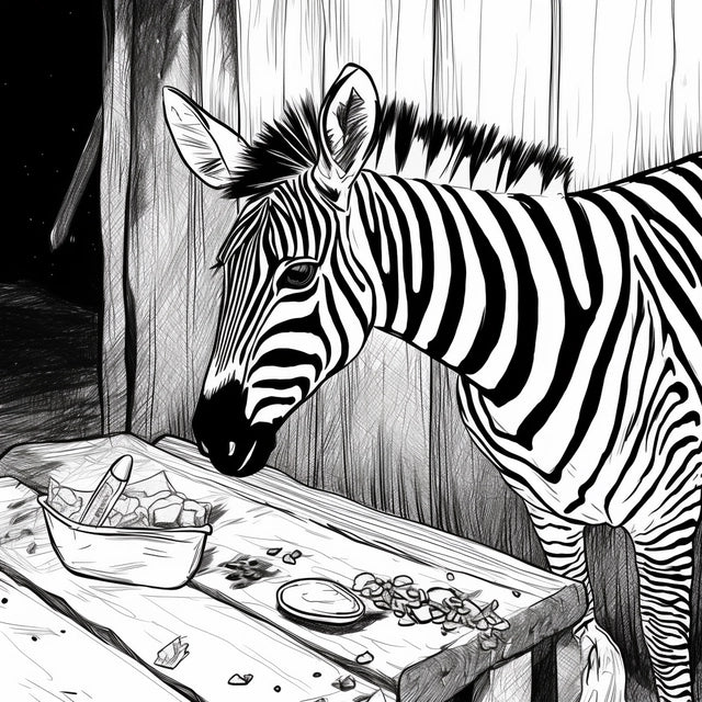 AI Midjourney Prompt for Animal Eating