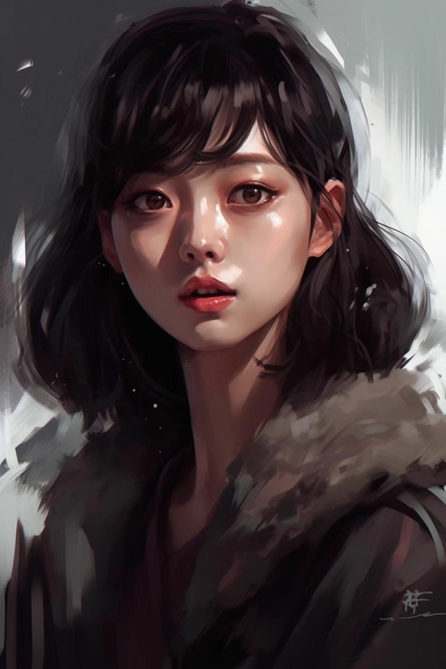 AI Midjourney Prompt for Cute Korean Webtoon Girl