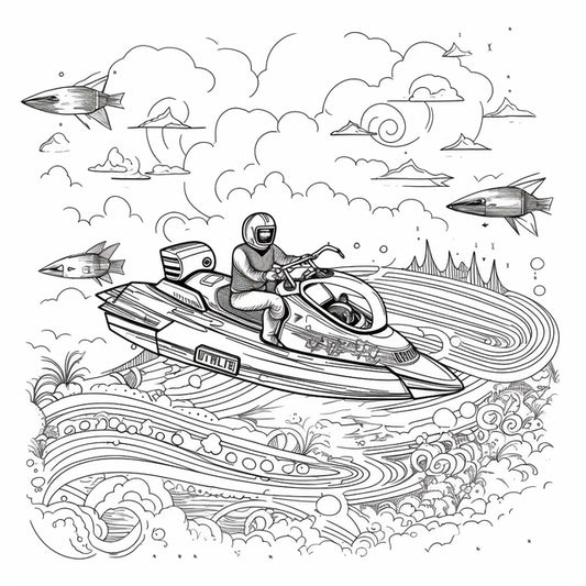 AI Midjourney Prompt for Playful Illustrative Style Vehicle Coloring