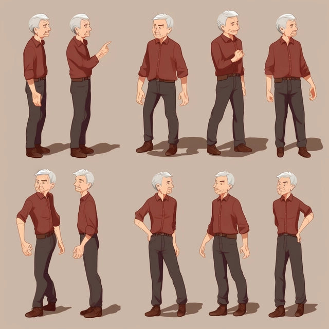 Cartoon businessman character standing with tablet pc computer and pointing  to with animation set with different position poses lips sync for mouth  animation hands set legs set 7788576 Vector Art at Vecteezy