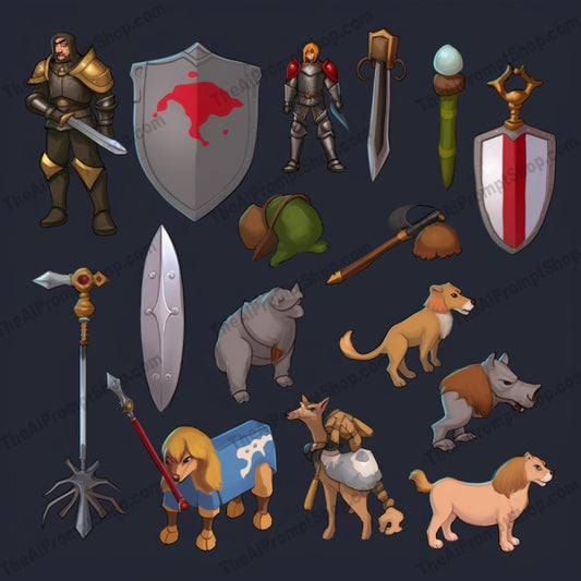 AI Midjourney Prompt for Animal-Inspired Weapons Collection