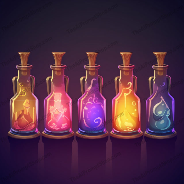 AI Midjourney Prompt for Dark Fairytale Potion Collection