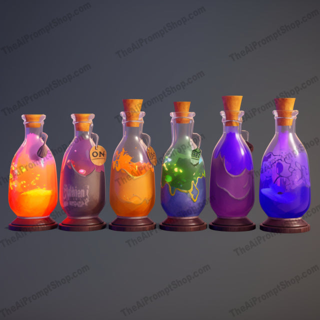 AI Midjourney Prompt for Witchy Art Bottles