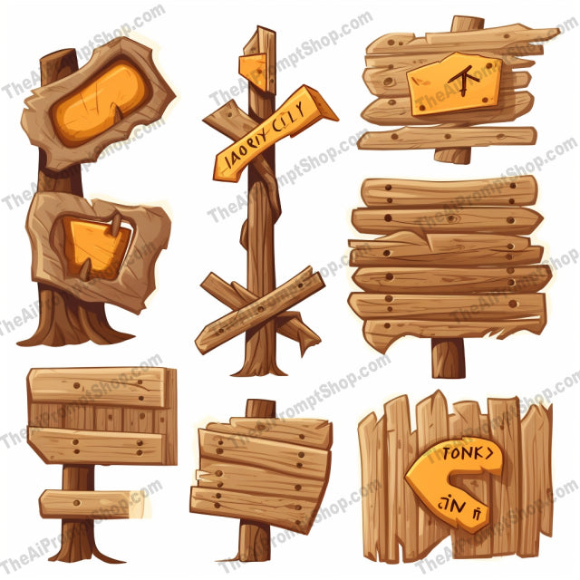 AI Midjourney Prompt for Outdoors Wooden Signs