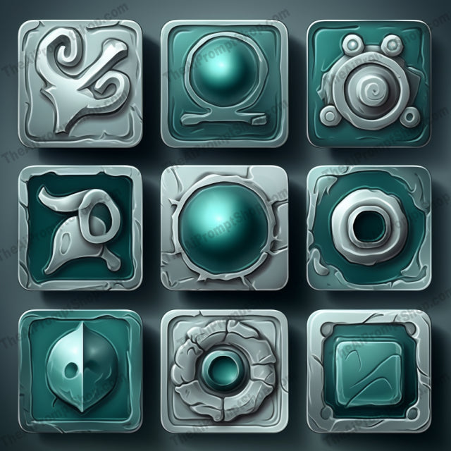 AI Midjourney Prompt for Wrought Iron Icon Set