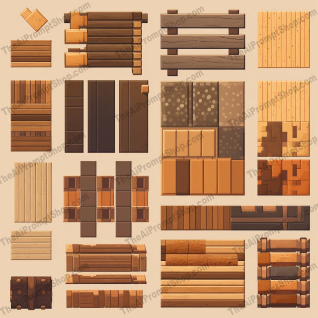 AI Midjourney Prompt for Minecraft Wooden Slats and Blocks