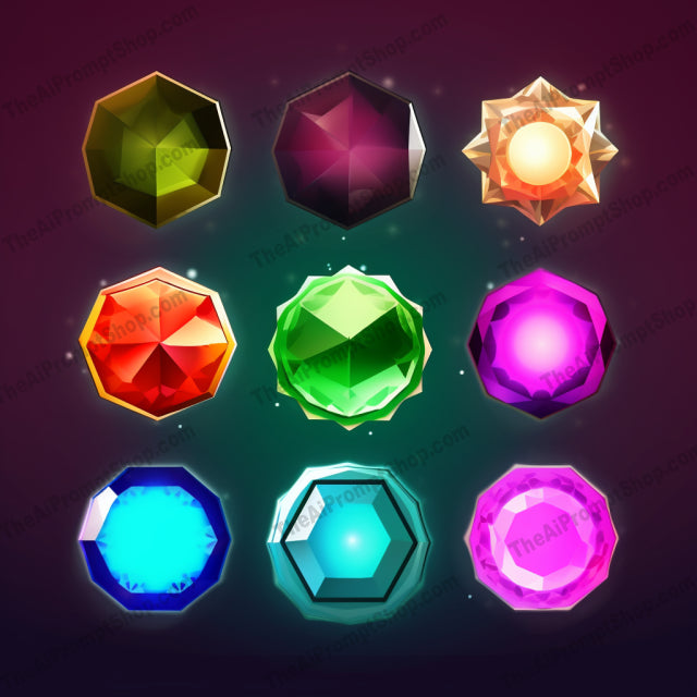 AI Midjourney Prompt for Jewel Icons