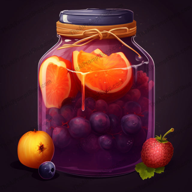 AI Midjourney Prompt for Mystic Fruit Jar