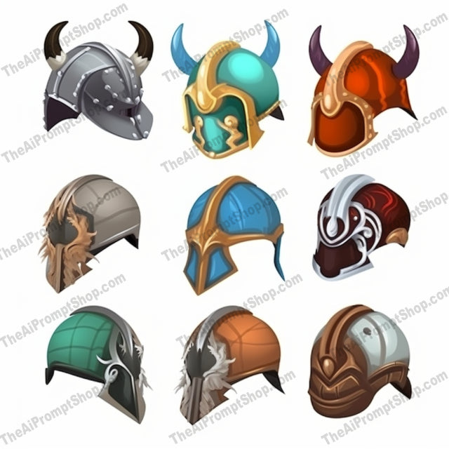 AI Midjourney Prompt for Unreal Viking Icons