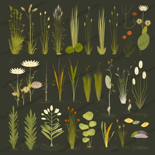 AI Midjourney Prompt for Aquatic Plants Collection