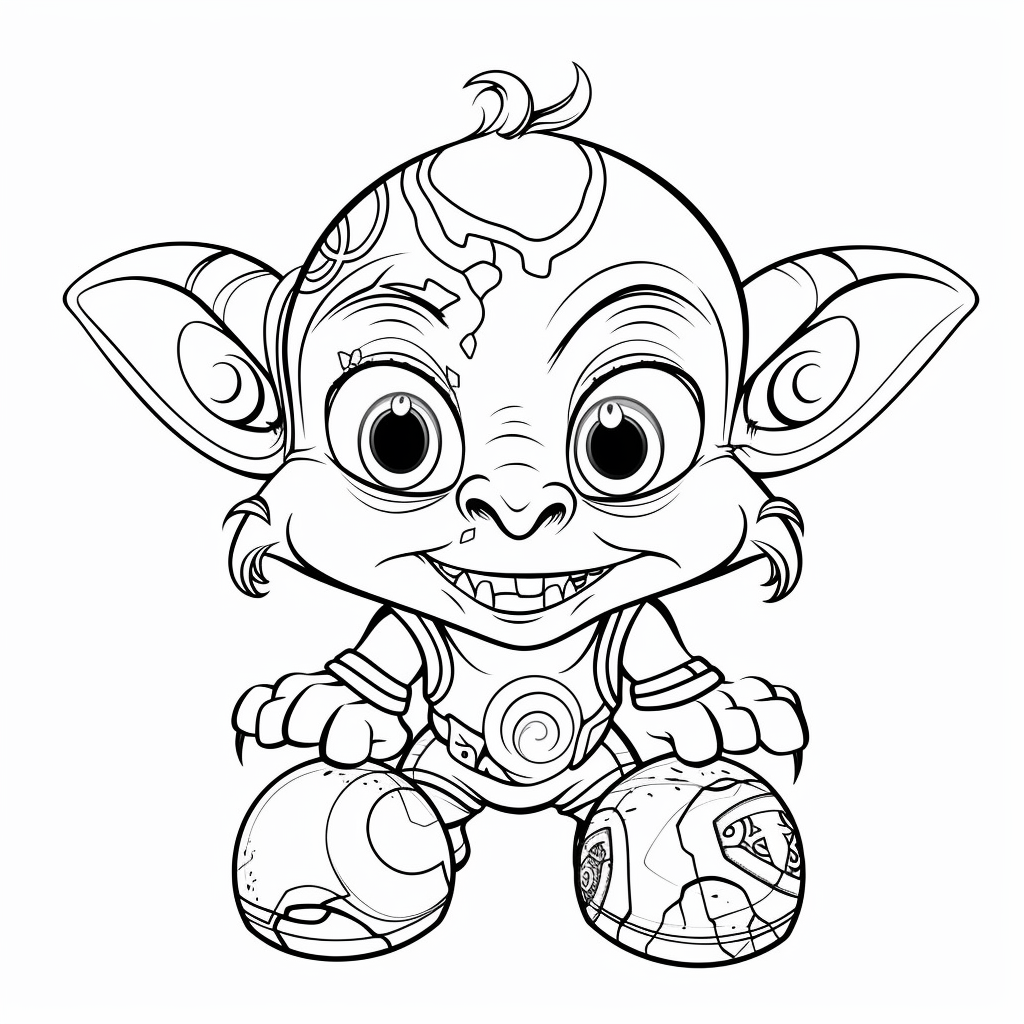 AI Midjourney Prompt for Coloring Page - Animal Crossing Style Suit Puppy