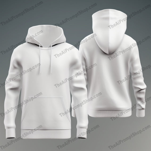 AI Midjourney Prompt for High Resolution White Hoodie