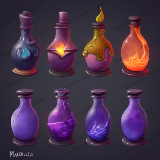 AI Midjourney Prompt for Colorful Bottle Styles