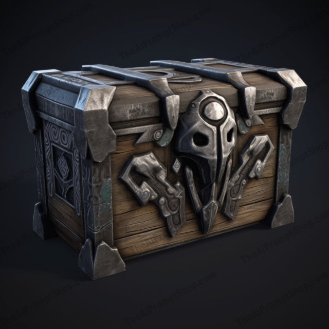 AI Midjourney Prompt for Wooden Chest with Creature Head