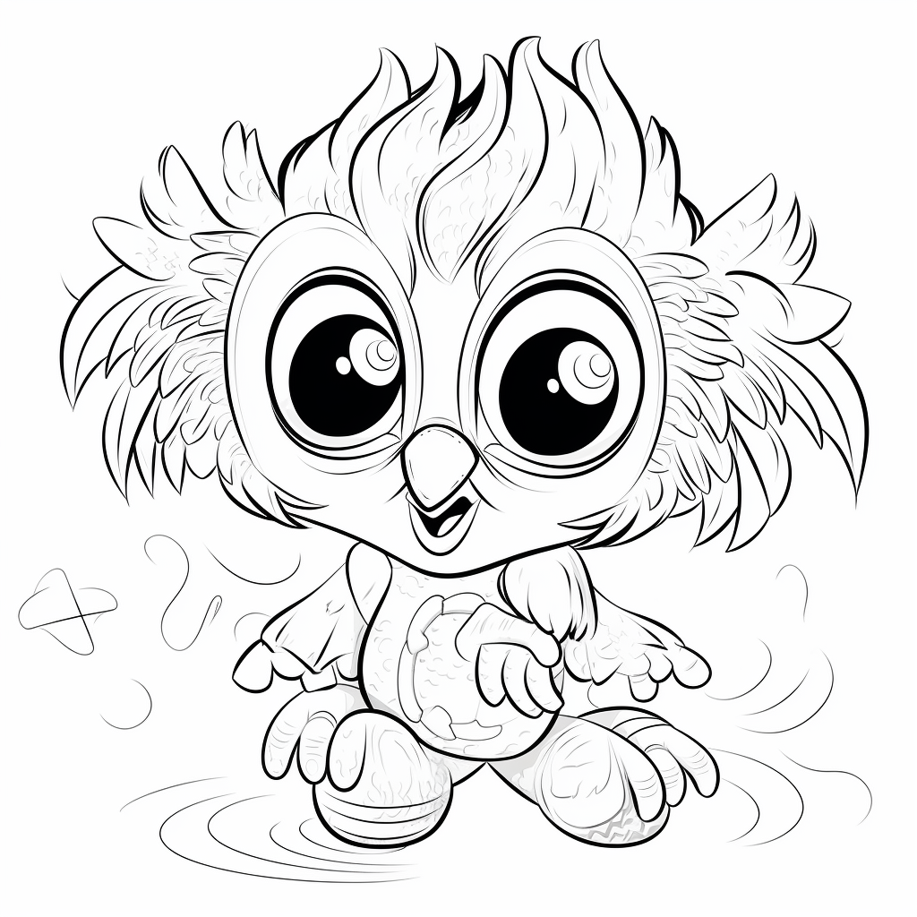 AI Midjourney Prompt for Coloring Page - Animal Crossing Style Suit Puppy