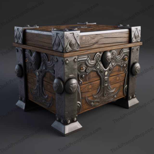 AI Midjourney Prompt for Wooden Chest with Creature Head