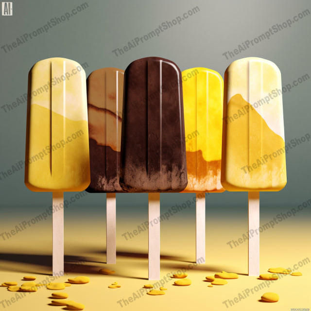 AI Midjourney Prompt for Food - B349s - Stylized Ice Cream Popsicle St –  The AI Prompt Shop