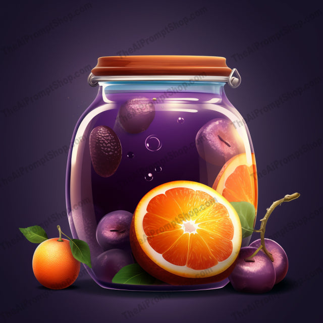 AI Midjourney Prompt for Mystic Fruit Jar