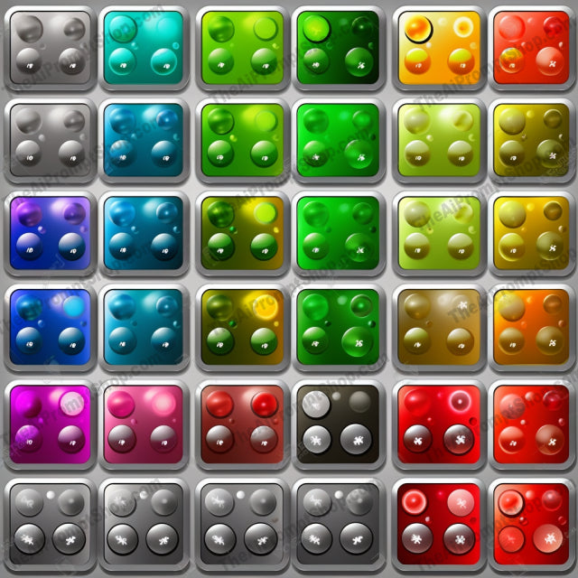 AI Midjourney Prompt for Grated Colorful Buttons