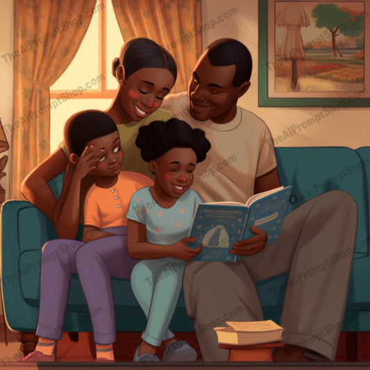 AI Midjourney Prompt for C141 - Storybook Illustrations - Vibrant Family Chronicles