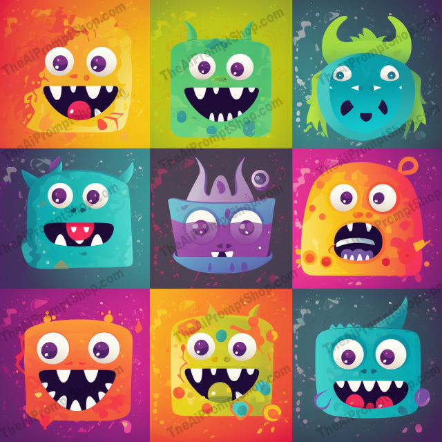 AI Midjourney Prompt for Cute Monster Expressions