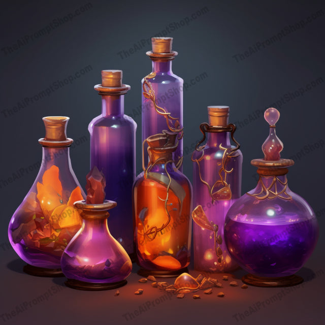 AI Midjourney Prompt for Colorful Bottle Styles