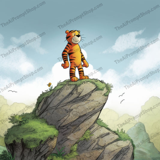 AI Midjourney Prompt for C130 - Storybook Illustrations - Tigger's Jungle Climb