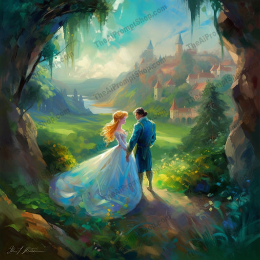 AI Midjourney Prompt for C78 - Storybook Illustrations - Cinderella Wedding Fantasy