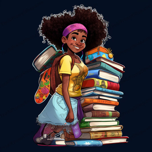 AI Midjourney Prompt for C192 - Storybook Illustrations - Disney Girl with Books