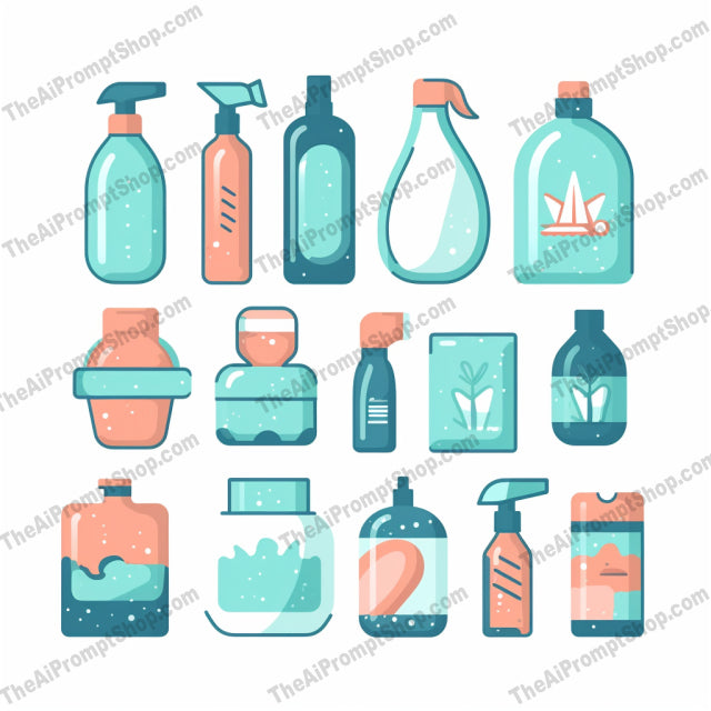 AI Midjourney Prompt for Isometrics - B225s -  Plastic Product Icons