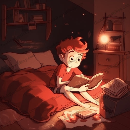 AI Midjourney Prompt for C264 - Storybook Illustrations - Bedtime Reader Animation