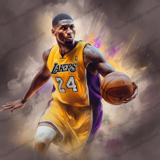 AI Midjourney Prompt for C103 - Storybook Illustrations - Lakers in Soft Pastels