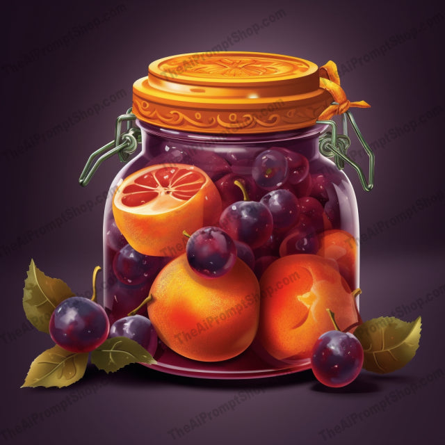 AI Midjourney Prompt for Mystic Fruit Jar